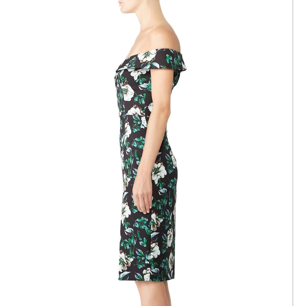 BLACK HALO | $390 Floral Hepburn Sheath Dress - Picture 3 of 6